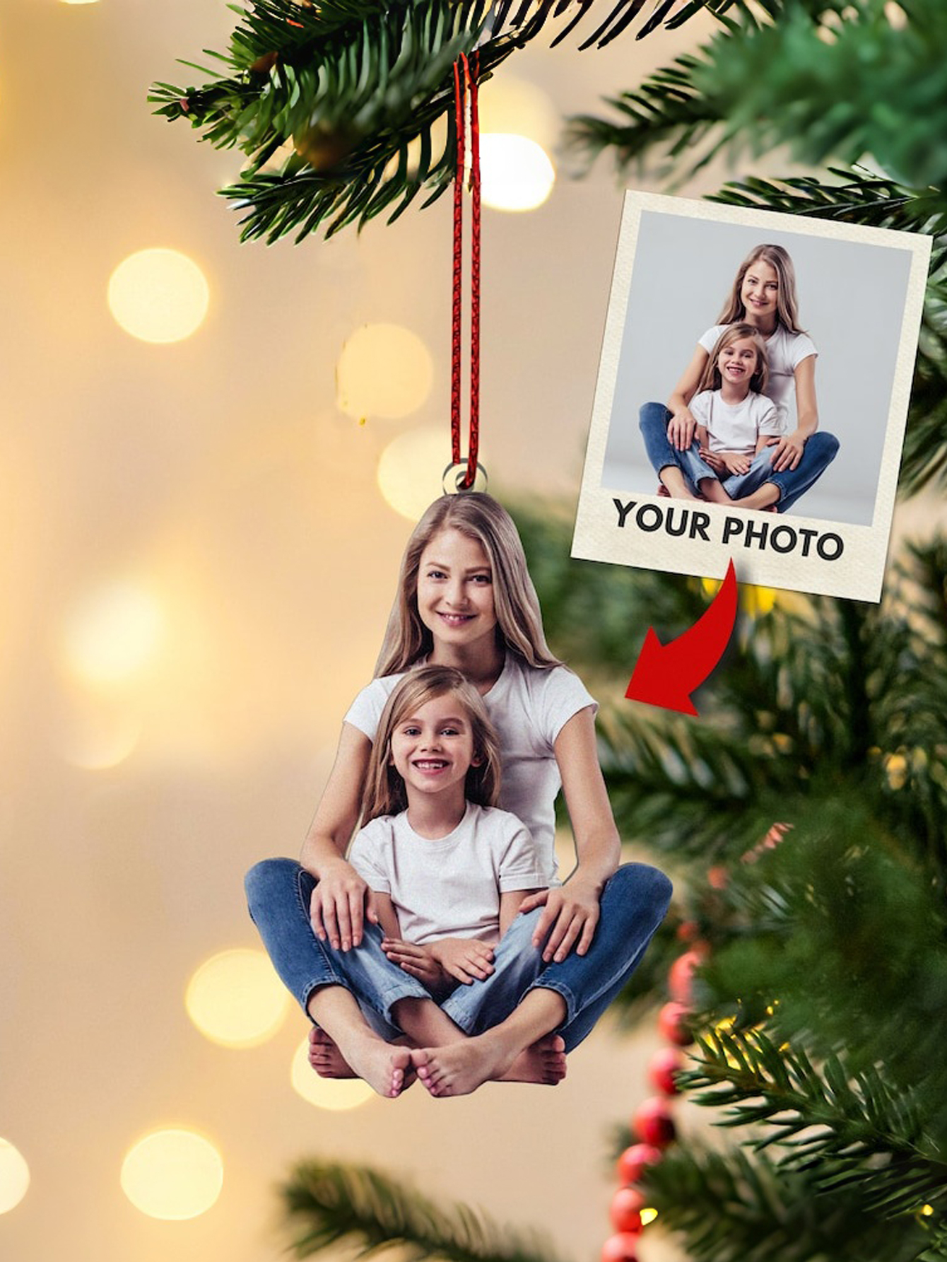 Personalized Acrylic Family Photo Ornament